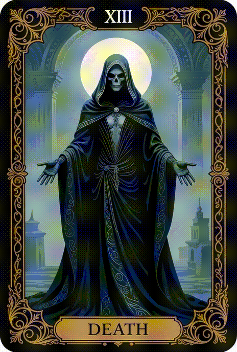 Carta del tarot Arcano mayor La Muerte