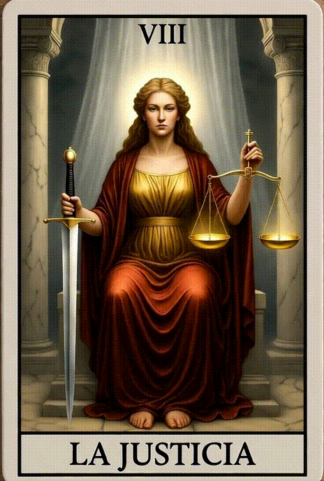 La justicia Carta del Tarot - Arcano mayor